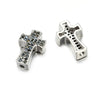 Jewelry Accessories Punk Style Copper Microinlaid Zircon Cross Fourcolor Perforated Electroplated Bracelet Necklace Loose Beads