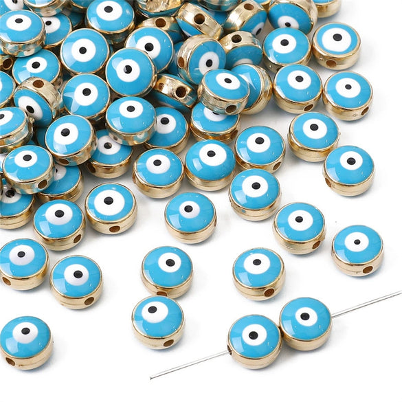 Jewelry Accessories Resin Beads Devil's Eye Pattern Handmade Pearlescent Treatment Bracelet Key Pendant