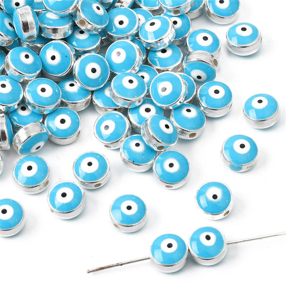 Jewelry Accessories Resin Beads Devil's Eye Pattern Handmade Pearlescent Treatment Bracelet Key Pendant