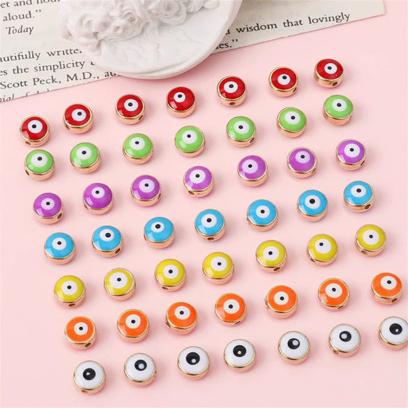 Jewelry Accessories Resin Beads Devil's Eye Pattern Handmade Pearlescent Treatment Bracelet Key Pendant