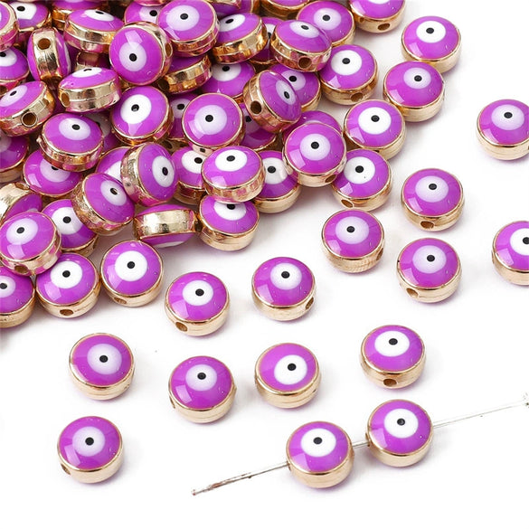 Jewelry Accessories Resin Beads Devil's Eye Pattern Handmade Pearlescent Treatment Bracelet Key Pendant