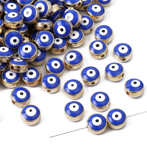 Jewelry Accessories Resin Beads Devil's Eye Pattern Handmade Pearlescent Treatment Bracelet Key Pendant