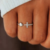Jewelry Accessories Ring Copper Heart Geometric Inlaid Zircon Design Men And Women Same Style