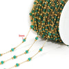 Jewelry Accessories Round Natural Stone Stainless Steel Chain Gold Plated