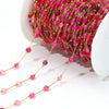Jewelry Accessories Round Natural Stone Stainless Steel Chain Gold Plated