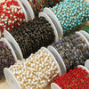 Jewelry Accessories Round Natural Stone Stainless Steel Chain Gold Plated