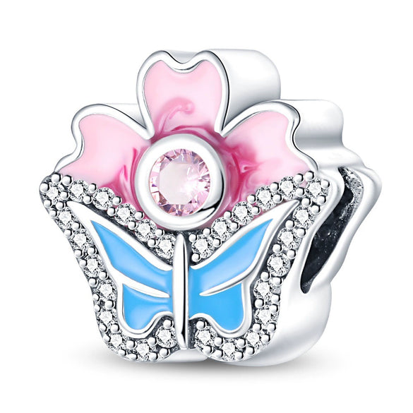 Jewelry Accessories Silver Plated Luminous Butterfly Dripping Oil Design