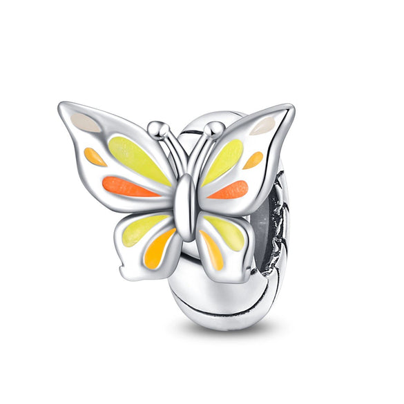 Jewelry Accessories Silver Plated Luminous Butterfly Dripping Oil Design