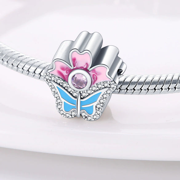 Jewelry Accessories Silver Plated Luminous Butterfly Dripping Oil Design