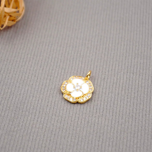 Jewelry Accessories Snowflake Four Leaf Clover Copper Plated 18K Gold Diy Hand Made Minimalist Geometric Pendant For Bracelet Necklace Earrings