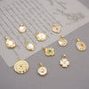 Jewelry Accessories Snowflake Four Leaf Clover Copper Plated 18K Gold Diy Hand Made Minimalist Geometric Pendant For Bracelet Necklace Earrings