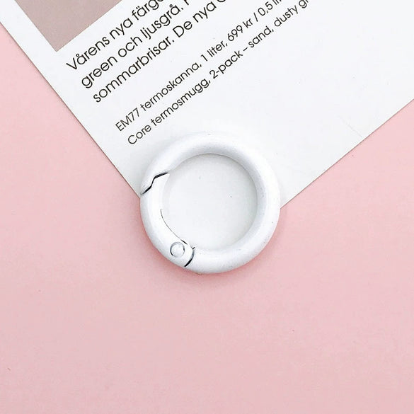 Jewelry Accessories Spring Ring Alloy Candy Color Painted Hardware Keychain