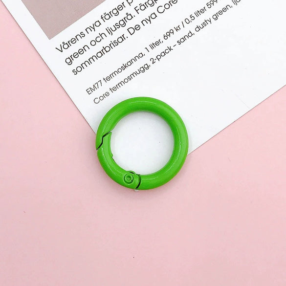 Jewelry Accessories Spring Ring Alloy Candy Color Painted Hardware Keychain
