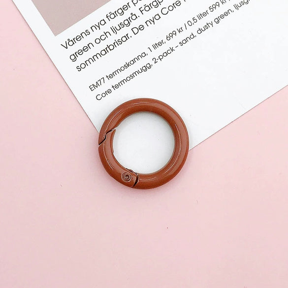 Jewelry Accessories Spring Ring Alloy Candy Color Painted Hardware Keychain
