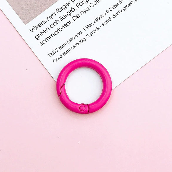 Jewelry Accessories Spring Ring Alloy Candy Color Painted Hardware Keychain