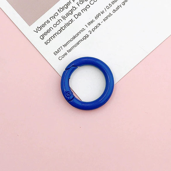 Jewelry Accessories Spring Ring Alloy Candy Color Painted Hardware Keychain