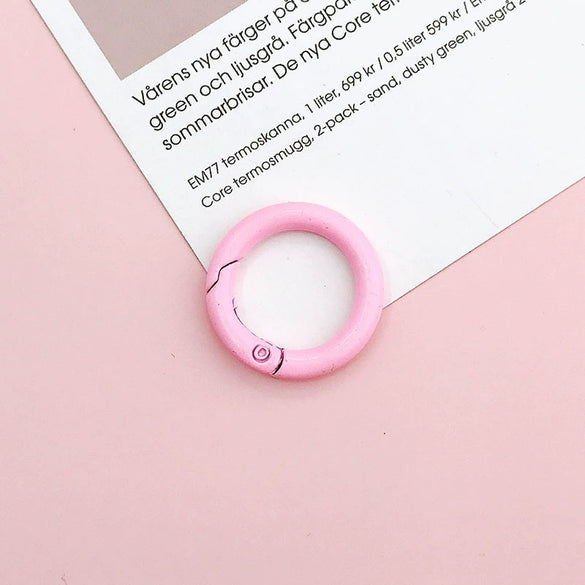 Jewelry Accessories Spring Ring Alloy Candy Color Painted Hardware Keychain