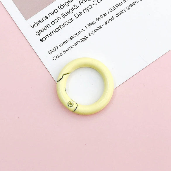 Jewelry Accessories Spring Ring Alloy Candy Color Painted Hardware Keychain