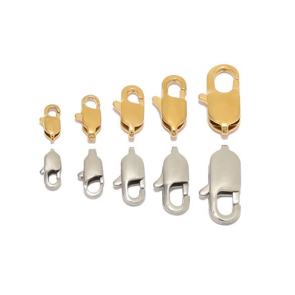 Jewelry Accessories Square Lobster Clasp Stainless Steel Goldplated