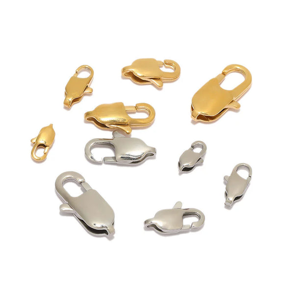 Jewelry Accessories Square Lobster Clasp Stainless Steel Goldplated