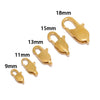 Jewelry Accessories Square Lobster Clasp Stainless Steel Goldplated