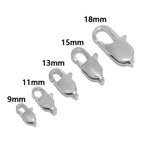 Jewelry Accessories Square Lobster Clasp Stainless Steel Goldplated