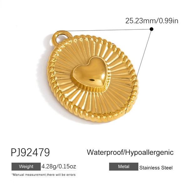 Jewelry Accessories Stainless Steel Acrylic Shell Ceramic Rainbow Pendant Electroplating