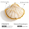 Jewelry Accessories Stainless Steel Acrylic Shell Ceramic Rainbow Pendant Electroplating