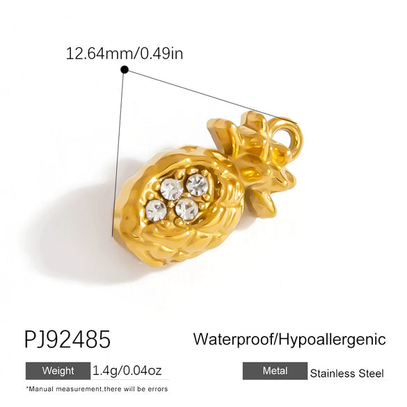 Jewelry Accessories Stainless Steel Acrylic Shell Ceramic Rainbow Pendant Electroplating