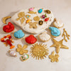 Jewelry Accessories Stainless Steel Acrylic Shell Ceramic Rainbow Pendant Electroplating