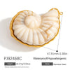 Jewelry Accessories Stainless Steel Acrylic Shell Ceramic Rainbow Pendant Electroplating