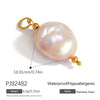 Jewelry Accessories Stainless Steel Acrylic Shell Ceramic Rainbow Pendant Electroplating