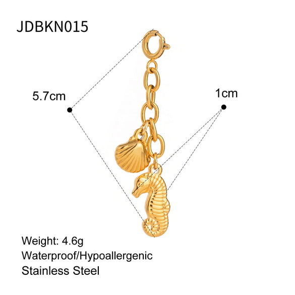 Jewelry Accessories Stainless Steel Bikini Pendant Connection Buckle With Totem Pattern Electroplated In Holiday Style