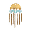 Jewelry Accessories Stainless Steel Bohemian Crystal Metal Tassel Electroplated Diy Earrings