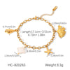 Jewelry Accessories Stainless Steel Bracelet With Heart Flower Leaf Star Geometric Patterns Electroplated