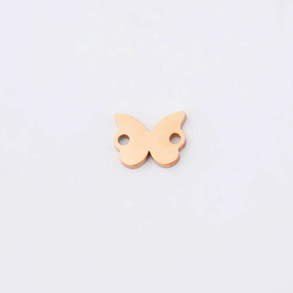 Jewelry Accessories Stainless Steel Butterfly Double Hole Pendant Fine Polishing
