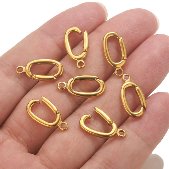 Jewelry Accessories Stainless Steel Button Handmade Electroplated For Necklace And Bracelet