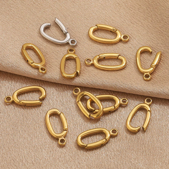 Jewelry Accessories Stainless Steel Button Handmade Electroplated For Necklace And Bracelet