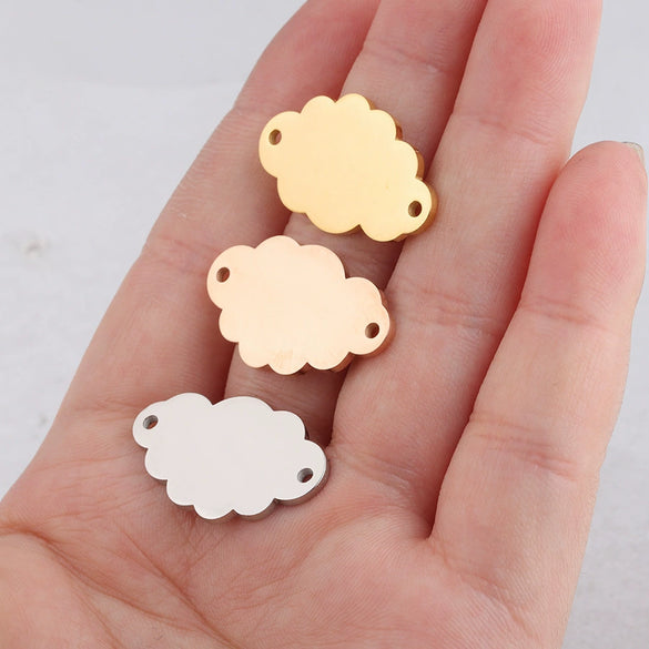 Jewelry Accessories Stainless Steel Cloud Pendant Mirror Polished Glossy Minimalist