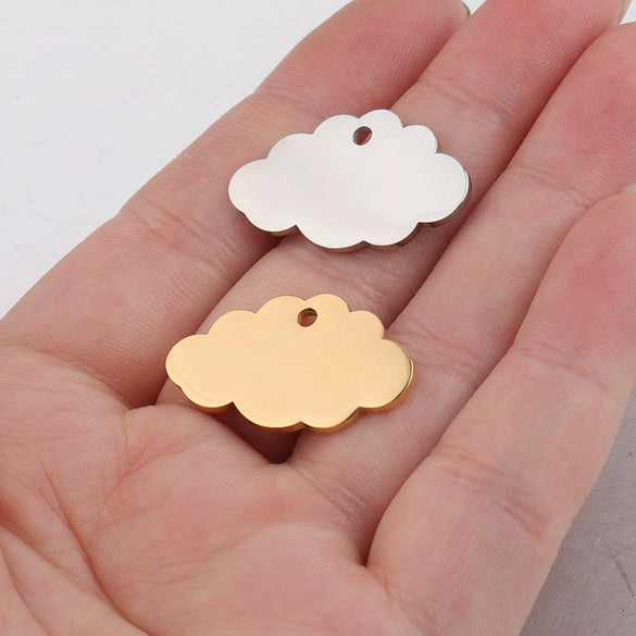 Jewelry Accessories Stainless Steel Cloud Pendant Mirror Polished Glossy Minimalist
