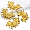 Jewelry Accessories Stainless Steel Crown Pattern Handmade Electroplated Double Hole Launch Tassel Pendant For Earrings And Necklace
