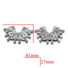 Jewelry Accessories Stainless Steel Crown Pattern Handmade Electroplated Double Hole Launch Tassel Pendant For Earrings And Necklace