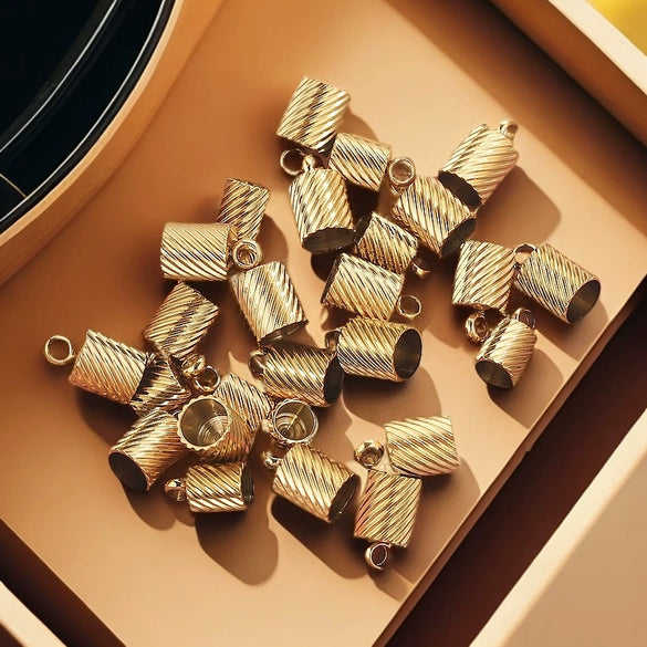 Jewelry Accessories Stainless Steel Cylinder Hanging Bucket Chain Buckle Leather Rope Connection Buckle Vacuum Plated Handmade