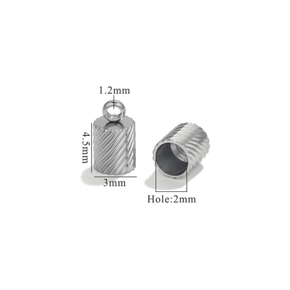 Jewelry Accessories Stainless Steel Cylinder Hanging Bucket Chain Buckle Leather Rope Connection Buckle Vacuum Plated Handmade
