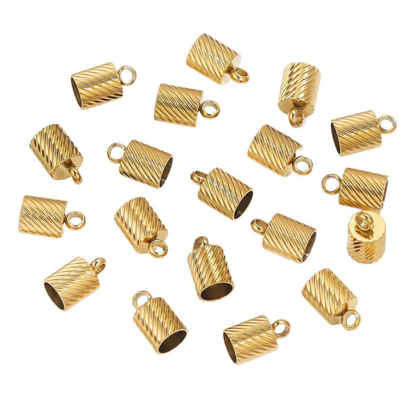 Jewelry Accessories Stainless Steel Cylinder Hanging Bucket Chain Buckle Leather Rope Connection Buckle Vacuum Plated Handmade