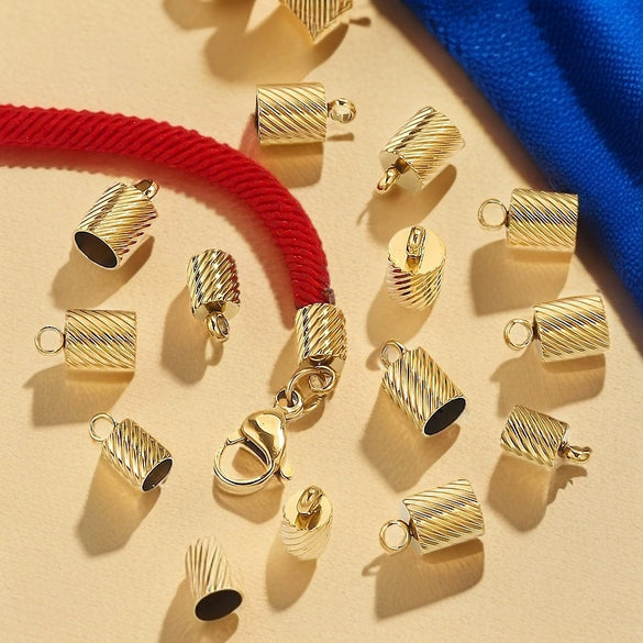 Jewelry Accessories Stainless Steel Cylinder Hanging Bucket Chain Buckle Leather Rope Connection Buckle Vacuum Plated Handmade