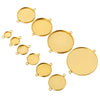 Jewelry Accessories Stainless Steel Double Ring Pendant Holder Electroplating Geometric Style