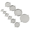 Jewelry Accessories Stainless Steel Double Ring Pendant Holder Electroplating Geometric Style