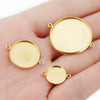 Jewelry Accessories Stainless Steel Double Ring Pendant Holder Electroplating Geometric Style