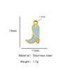 Jewelry Accessories Stainless Steel Dripping Oil Western Cowboy Boots Pendants For Men And Women